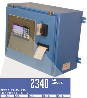PDOX Unattended Station featuring the Weigh-Tronix 1310 scale indicator, ticket printer, and barcode card reader